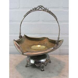 Antique Silver Plate William Rogers Brides Basket